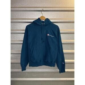 Vintage Champion Reverse Weave Small Navy Blue Hoodie Sweatshirt Small
